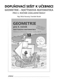 Doplňkový sešit k učebnici Geometrie 4.r.