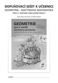 Doplňkový sešit k učebnici Geometrie 5.r.